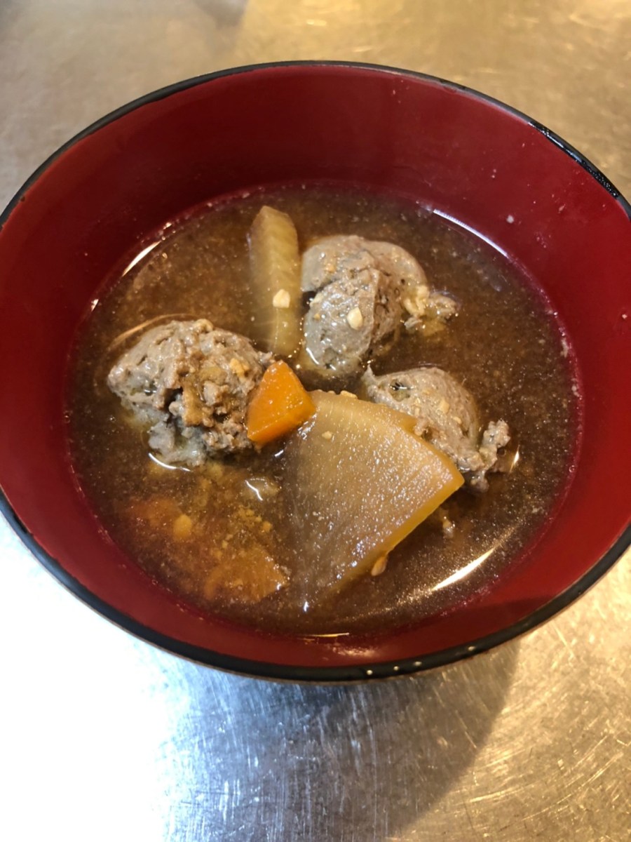 いわしのつみれ汁（味噌汁）